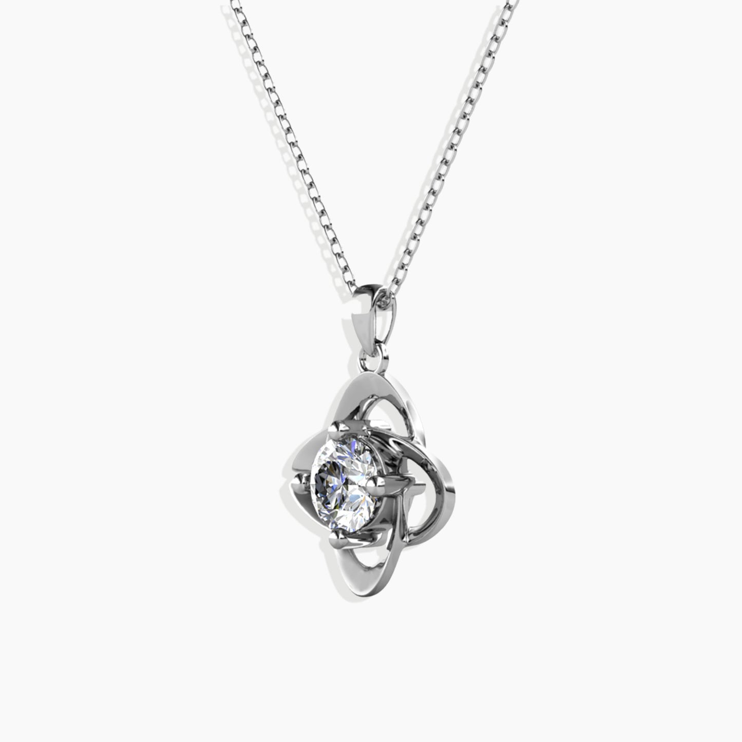 Moissanite 1ct. Galaxy Pendant Necklace in Sterling Silver