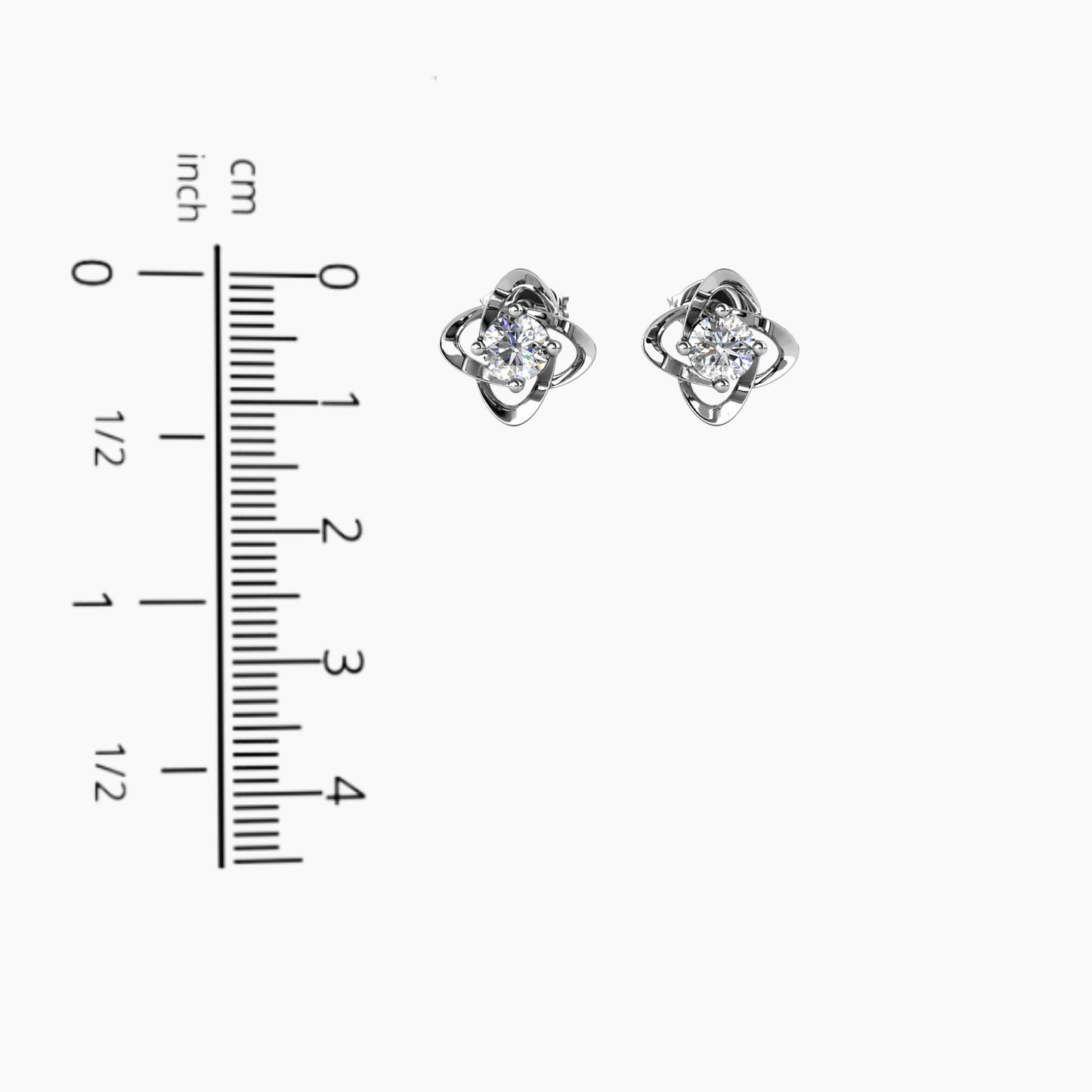 Moissanite 1ct. Galaxy Studs in Sterling Silver