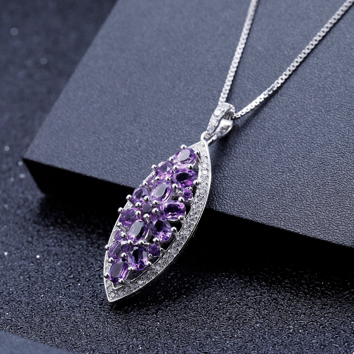 Amethyst Twilight Necklace in Sterling Silver