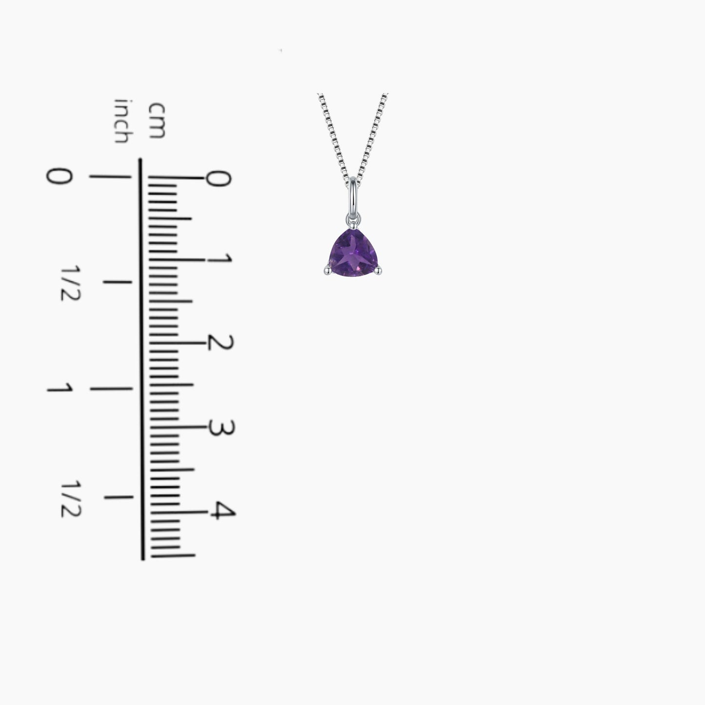 Irosk Tri Necklace in Sterling Silver -  Amethyst