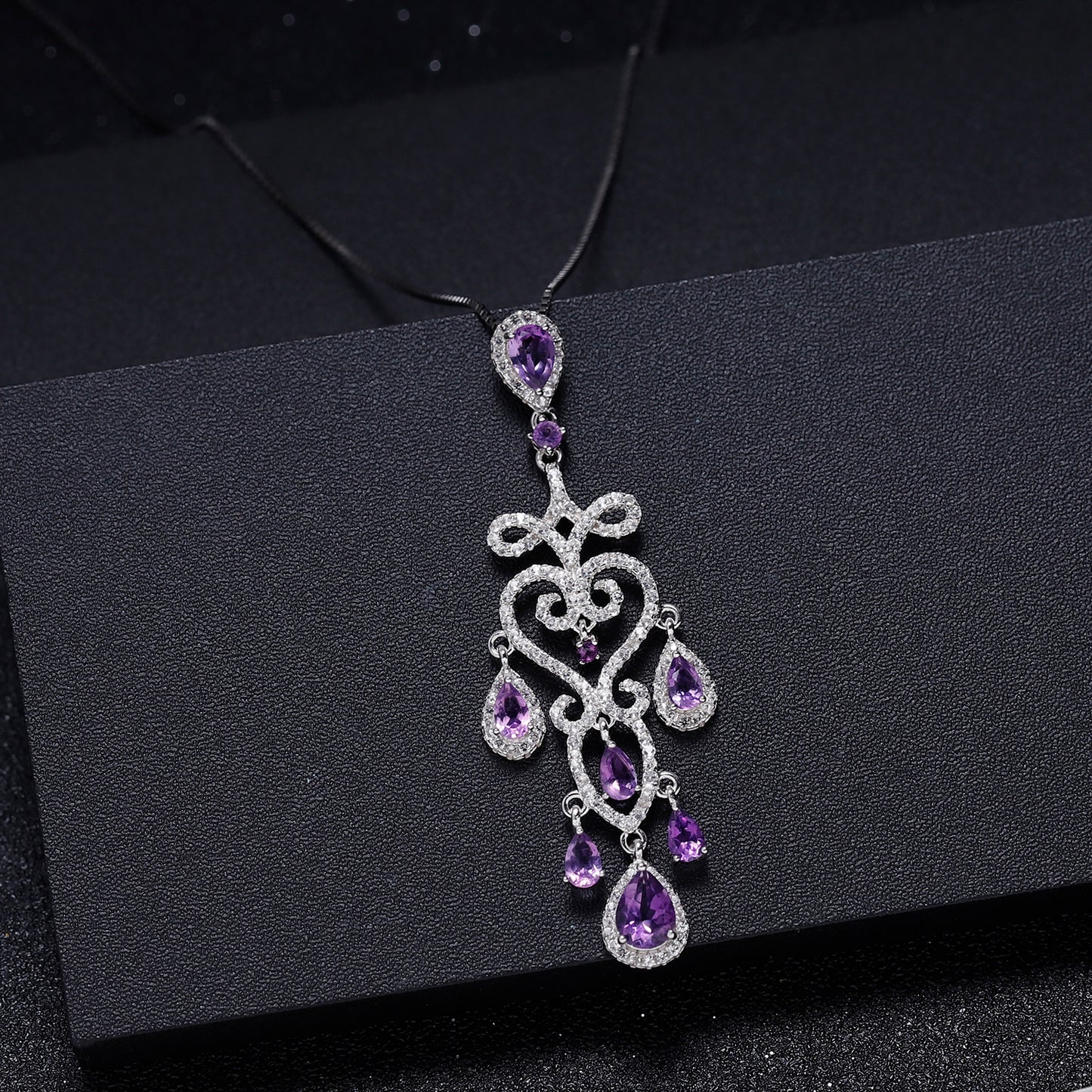 Amethyst Culture Necklace in Sterling Silver