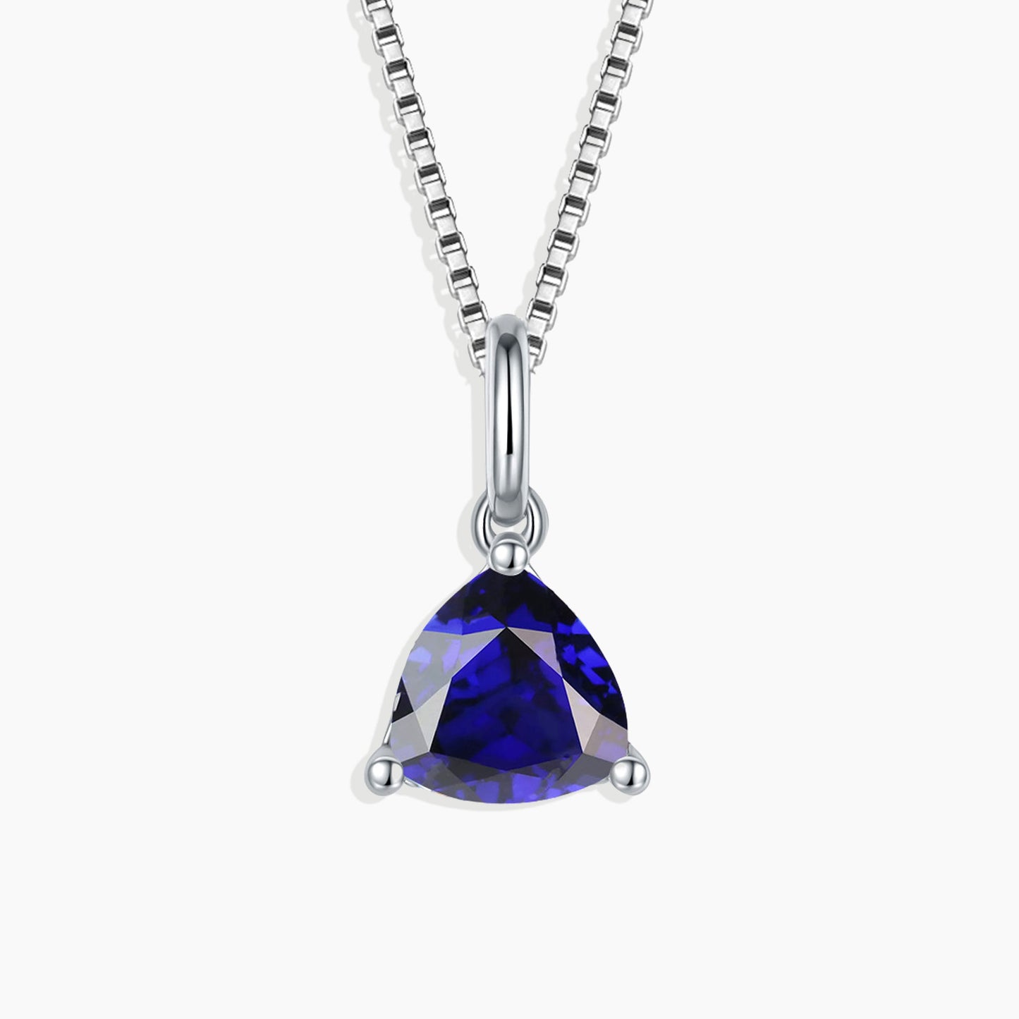 Irosk Tri Necklace in Sterling Silver -  Sapphire
