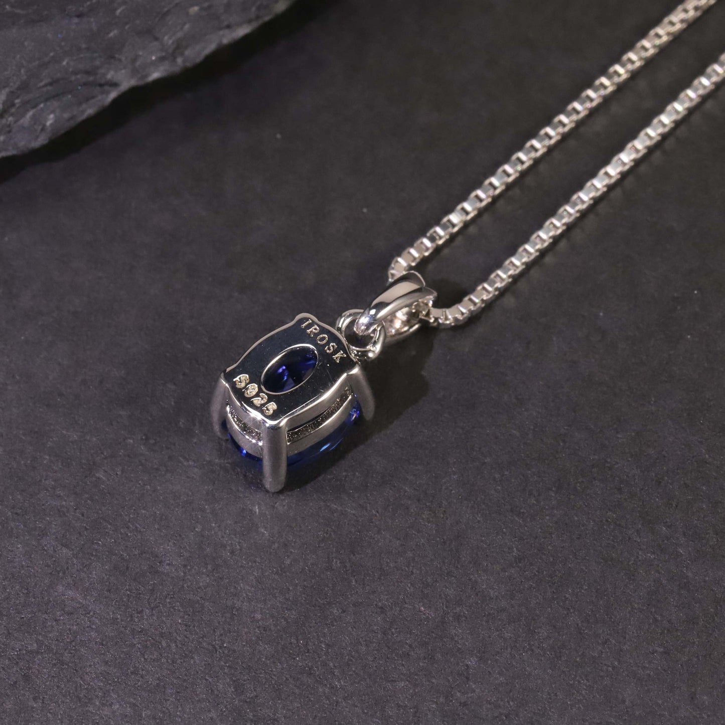 Irosk Oval Cut Necklace in Sterling Silver -  Tanzanite