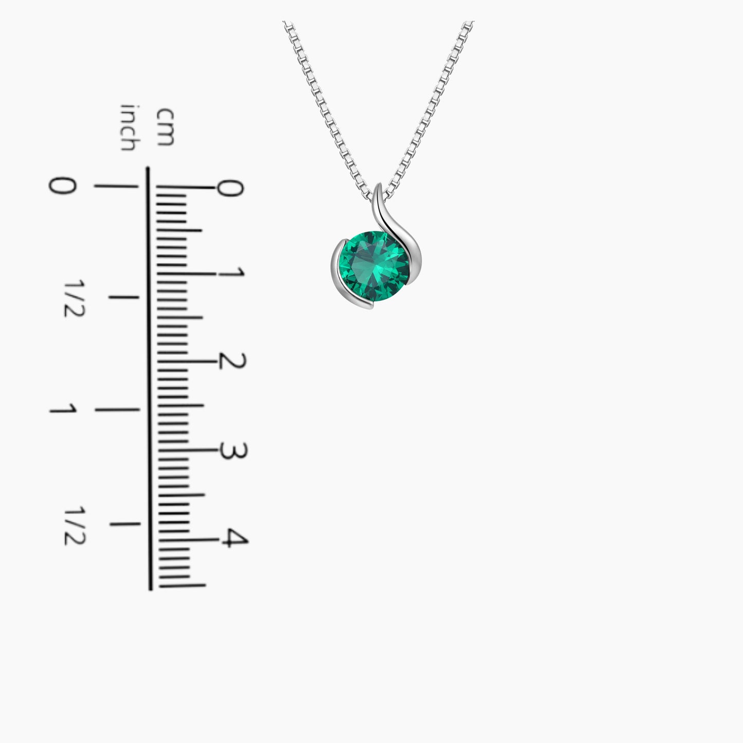 Emerald Monarch Pendant Necklace in Sterling Silver