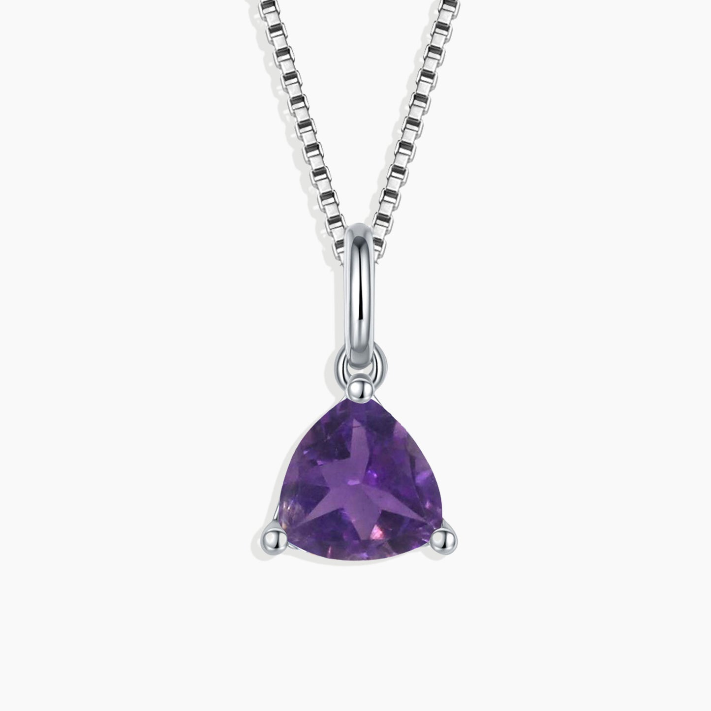 Irosk Tri Necklace in Sterling Silver -  Amethyst