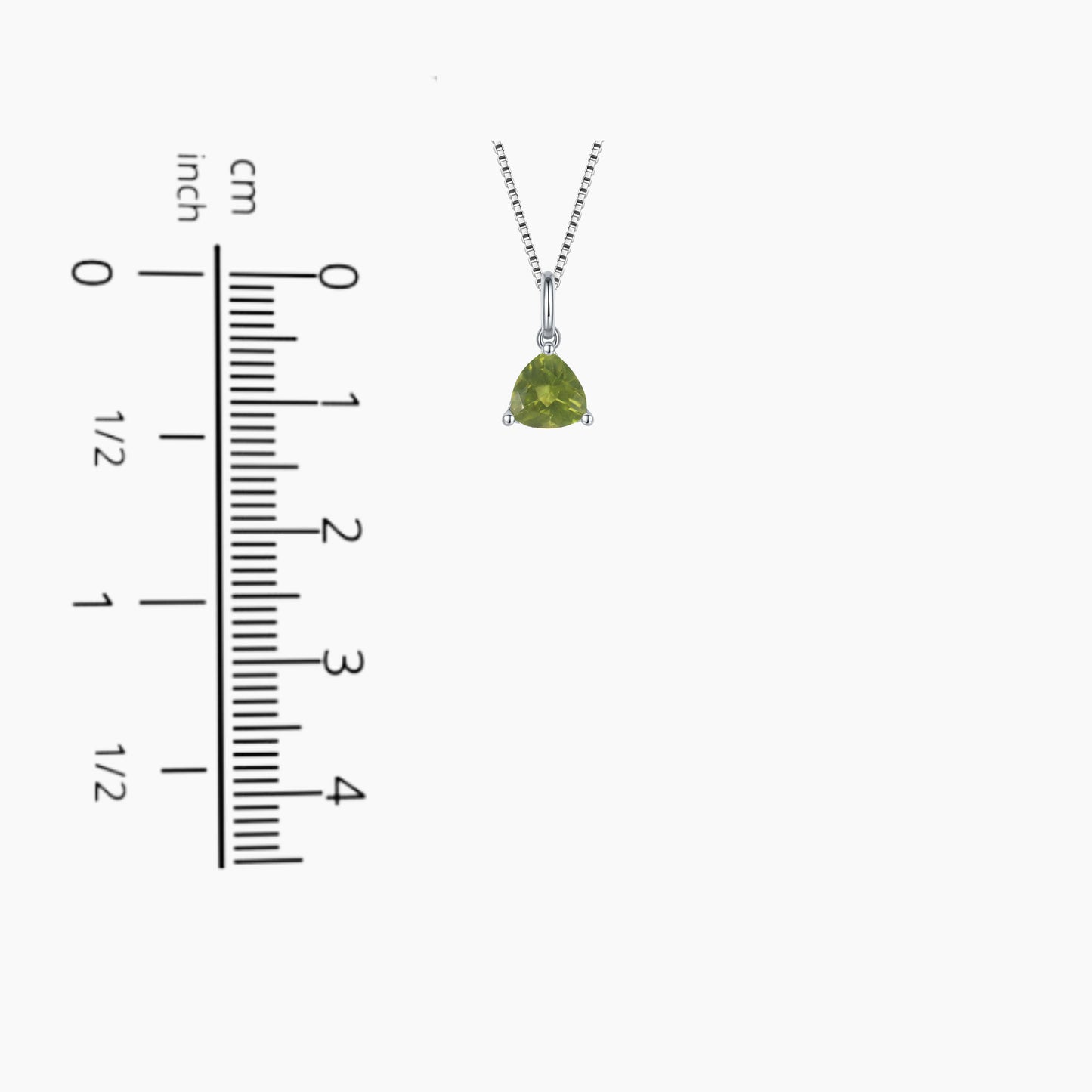 Irosk Tri Necklace in Sterling Silver -  Peridot