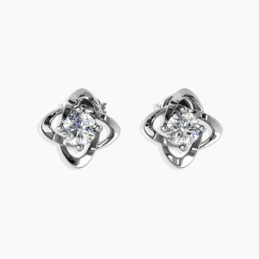 Moissanite 1ct. Galaxy Studs in Sterling Silver